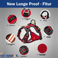 Truelove No-Pull Dog Harness | Harness Anjing | Rompi Anjing | Reflective Harness | Harness Anjing B