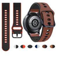 20mm 22mm Lychee leather+silicone strap For Huami amazfit GTR 3 pro amazfit GTR 47mm AMAZFIT 2 stratoS/pace/Z/E BIP Bracelet
