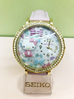【震撼精品百貨】Hello Kitty 凱蒂貓 Sanrio HELLO KITTY手錶-粉蝴蝶結#22091 震撼日式精品百貨