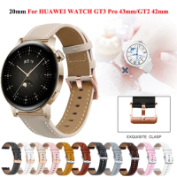 20mm Leather strap For Huawei Watch GT3 Pro 43mm Magic Watch2 42mm Sport Bracelet For Huawei Watch GT 2/GT 3 42mm/Honor Watch ES