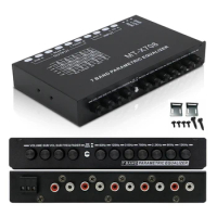 Professional 7 Band Car Equalizer Multifunctional Car Audio EQ Tuning Crossover Amplifier Parametric Equalizer Audio Equalizer