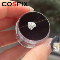 COSFIX 0.1-15ct Rare Heart Cut Moissanite Loose Stone D Color VVS1 Lab Grown Super White Certified Emerald Moissanite Diamonds