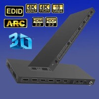 Audio extractor HDMI-compatible Switch HDMI-compatible matrix switcher Video Splitter with IR control Game live screen splitter