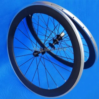 FLYXII Brand New Clincher Wheelset 700C Road Bike 60mm Bicycle Wheel Full Carbon Matt Clincher Rims With Alloy Brake Surface