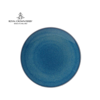 英國Royal Crown Derby-Art Glaze藝術彩釉系列-25.5CM餐盤(滄藍)