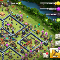 akun coc th 14 baru naik.(game clash of clan)