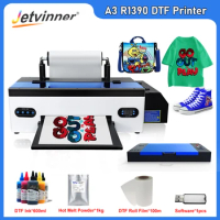 A3 DTF Printer R1390 DTF Impresora with Roll Feeder DTF Transfer Printer T shirt Printing Machine For Fabric Clothes DTF Printer