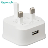 200pcs 5V 2A UK Plug USB Wall Charger Power Travel Adapter Fast Charging for iPhone iPad Mobile Phone Tablet