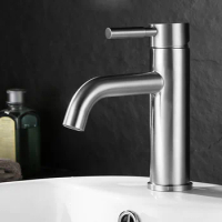 Sus304 Stainless Steel Bathroom Faucet Washbasin Hot And Cold Water Tap Washbasin Tapware Bathroom Accessories