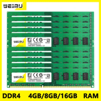 Wholesale 50Pcs DDR4 4GB 8GB 16GB 32GB Desktop Memories Ram PC4 2133 2400 2600 3200Mhz 1.2V 288Pins Computer DIMM Memory Ram
