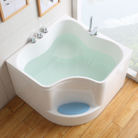 優樂悅~浴缸家用 成人 三角浴缸 扇形浴盆 浴池轉角步入式浴缸澡盆小戶型