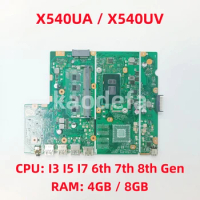 X540UA X540UV Motherboard For ASUS X540UBR X540UB X540UA Laptop CPU: I3 I5 I7 - 7Th Gen RAM: 8GB 100% Test OK