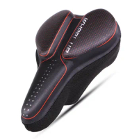 wheelup mountain bike seat cover thickened comfortable soft bike widened silicone seat cover for all seasons