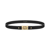 Christian Dior 30 Montaigne Treasure Belt 20mm Smooth Calfskin Leather Black 85 Black