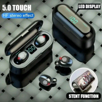 Earphone tws f9 bluetooth