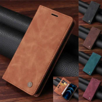 Retro Matte Luxury Flip Wallet Case For Samsung Galaxy A51 A 51 4G SM-A515F/DSN DSM 6.5" Solid Colors Phone Cover Protect Bags