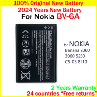 New Original Battery 1500mAh BV 6A BV6A BV-6A Battery For Nokia Banana 2060 3060 5250 C5-03 8110 4G Replacement Batteries