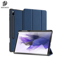For Samsung Tab S7 FE Case Trifold Smart Sleep Flip Leather Cover Sleeve with Pencil Holder for Tab S7 Plus funda Dux Ducis