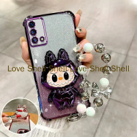 Sarung Telefon, Sarung untuk OPPO A74 4G dan A95 4G, Pendakap 3D LaBu Baharu, Sarung lembut, dengan