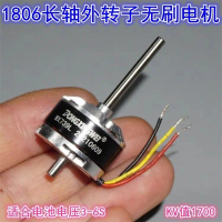 Motor Tanpa Berus Berkelajuan Tinggi, Aci Panjang 1806, Rotor Luar, 1700KV, Sesuai untuk Model RC 3S