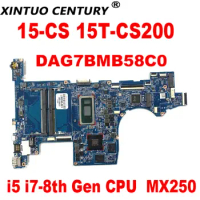 DAG7BMB58C0 Motherboard for HP PAVILION 15-CS 15T-CS200 Laptop Motherboard with i5 i7-8th Gen CPU MX250 L50260-601 DDR4 Tested