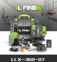 LFINE4D16線雷射水平儀 繪製 貼地儀 綠光水準儀 遠程遙控 室內建築 裝潢 雷射打線器 水平測量 五金 鑽孔
