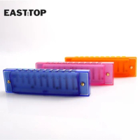 EASTTOP 10 Holes Key of C Harmonica Musical Instrument Educational Toy Blue