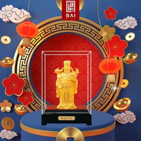BAI GIFT PAJANGAN PATUNG DEWA REJEKI CHAISEN DENGAN HOKI LAPIS EMAS 24K PATUNG DEWA CHAISEN