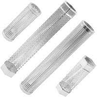BBQ Stainless Steel Perforated Mesh Smoker Tube Filter Gadget Hot Cold Smoking BBQ Smoked Spice Tube