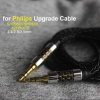 for Philips SHP9500 SHP9600 X2HR X1S Cable Earphones OCC Silver Plated Upgrade 2.5 4.4 Balance 8 Core cable