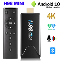 H98 Mini Smart TV Box Android 10 TV Stick Allwinner H313 Quad Core 2GB 8GB/16GB 4K BT4.0 2.4G&amp;5G Dual Wifi Set Top Box VS X96S