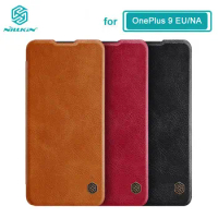 For OnePlus 9 Pro Case Nillkin Qin Series PU Leather Flip Case for OnePlus 9 EU/NA/IN/CN 9R Cover