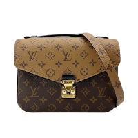 Louis Vuitton LV路易威登 展示品 Pochette Metis 帆布雙拼色斜背郵差包(M44876-咖)
