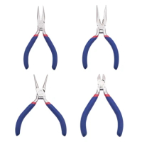 Short Chain Jewelry Pliers Flat Nose Jaw Pliers Wire Looping-Forming Pliers Jewelry Finding Making for-Loops Dropship