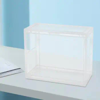 Acrylic Display Case Clear Clear Storage Box Organizer for Mini Toys, Collections Mini Figures Toys Rock Stone Mini Figures