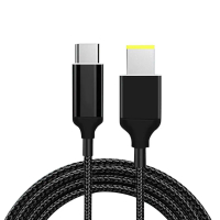 Chuyên nghiệp 65W 90W 100W PD Sạc Dây điện Type-C USB-C để USB Slim Vuông Tip Cáp For Lenovo Yoga 2 
