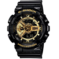 G-SHOCK 變形金剛黑金重型休閒錶(GA-110GB-1A)-黑/51.2mm