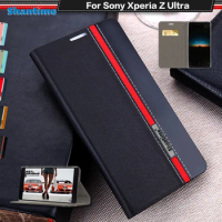 Pu Leather Phone Case For Sony Xperia Z Ultra Flip Case For Sony Xperia Z Ultra 6.44" Business Case Soft Tpu Silicone Back Cover