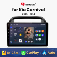 Junsun V1 AI Voice Wireless CarPlay Android Auto Radio For KIA Carnival VQ 2006 - 2014 4G Car Multimedia GPS 2din autoradio