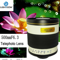 Lightdow ephoto กระจกเลนส์500มม. F6.3เลนส์โฟกัสแบบแมนนวลสำหรับ Canon EOS Rebel T8i T7 T6 T3i 4000D 2