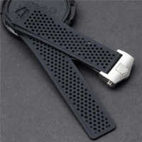 New Silicone Watch band For TAG HEUER Carrera Series watch Strap for Men's Concave Convex Interface Watchband 22mmBracelet