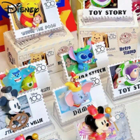 Miniso Blind Box Disney Anniversary Retro Stamp Trendy Play Surprise Box Guess Bag Kawaii Anime Figure Model Toy Birthday Gift