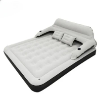 Inflatable Bed Single Double Household Air Cushion Bed Floor Mat Lazy Folding Mattress Outdoor Air Sofa Bed twin queen
