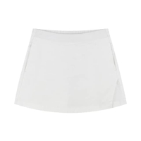 กางเกงกระโปรงผู้หญิง Twill High Waist Elastic Waist Skort สีขาว