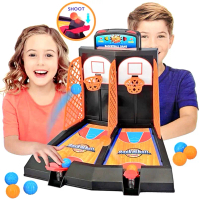 2-Player Basketball Desktop Battle Game Toys Finger Shooting Hoop Ring Court Table Sports Interactiv