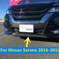 For Nissan Serena e-Power Highway Star 2016-2019 Front Bumper Moulding Cover Trim Strip Car Styling Accessories Exterior Sticker