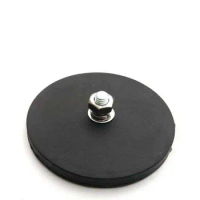 For Car LED Light Camera 45KG Powerful Neodymium Magnet Disc Rubber Costed D88x8mm M8 Thread Surface Protecting