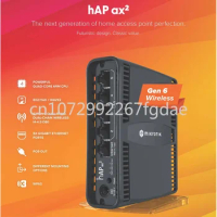 C52iG-5HaxD2HaxD-TC 1.8Gbps AX1800 WiFi 6 Router hAP ax² PoE-in & PoE-out 802.11ax WPA3 5x10/100/100