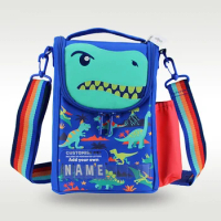 Australia Smiggle Original Children's Lunch Bag Boys Bento Bag Blue Dinosaur Kawaii Crossbody Bag Tote Fruit Lunchbox 9 Inches