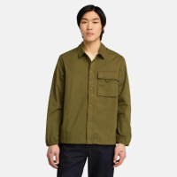 【Timberland 官方旗艦】男款橄欖綠色CORDURA R耐磨長袖襯衫(A5M46302)